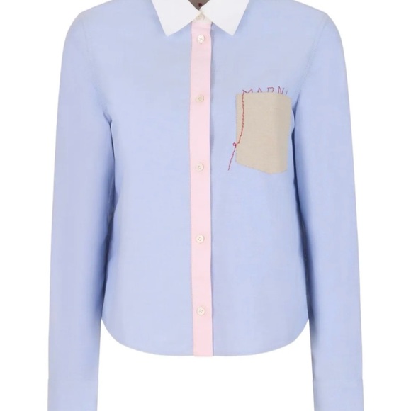Marni contrast collar oxford button down BNWT - Picture 3 of 12